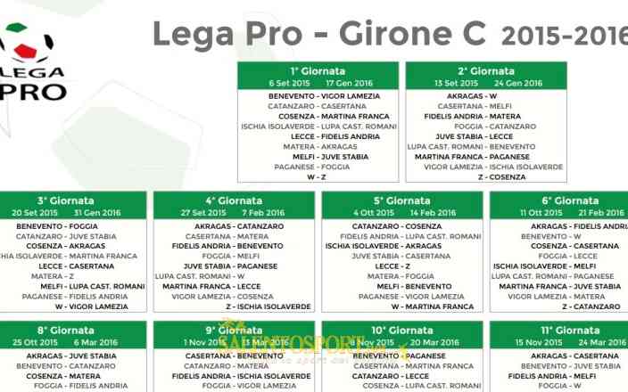 calendario lega pro particolare