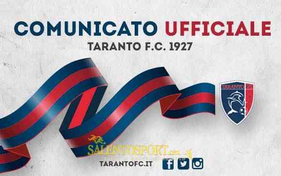 Comunicato ufficiale Taranto
