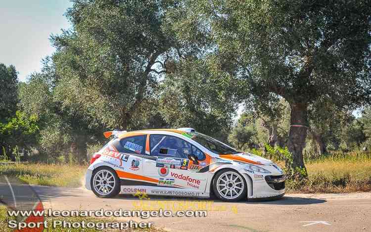 La Peugeot 207 in dotazione al team di Tricase